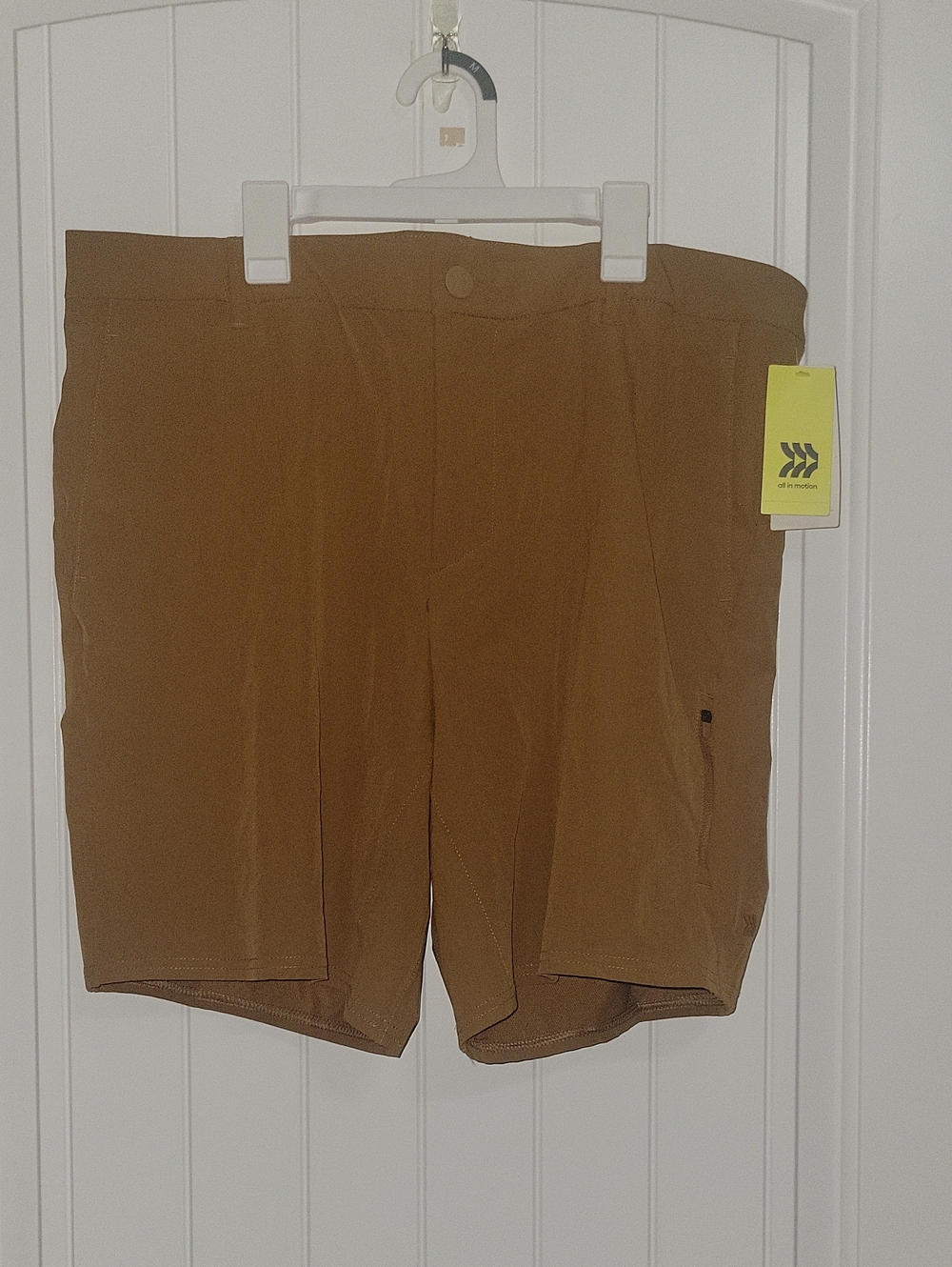 all in motion Men's Flat-Front Brown Shorts